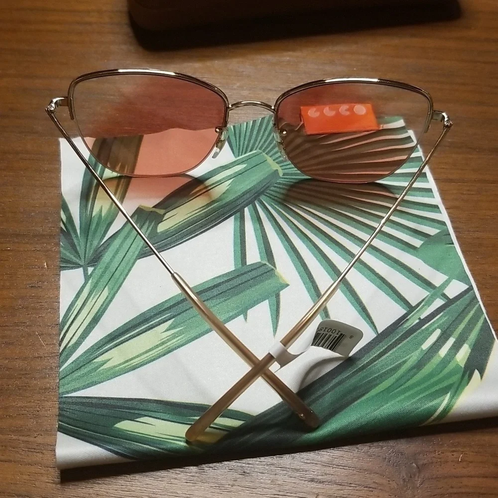 💕GARRETT LEIGHT💕 Pershing Glasses RG-DV Rose Gold Dove Frame Pink Gradient NWT